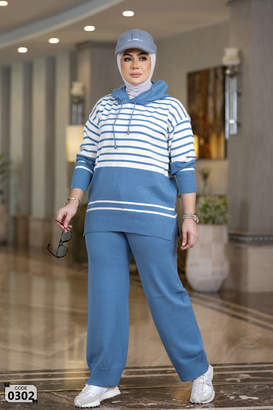 Striped Breeze Knit Set