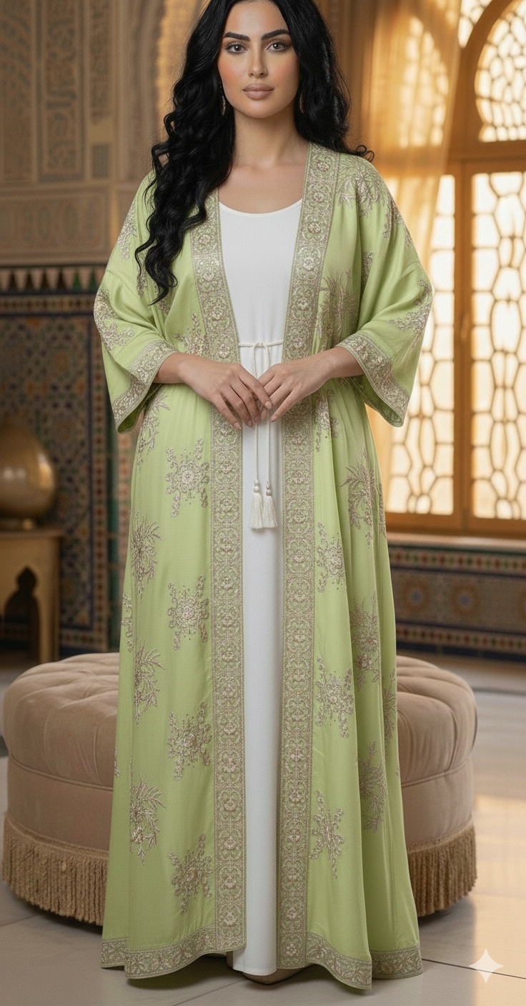 Baroque Embroidered abaya