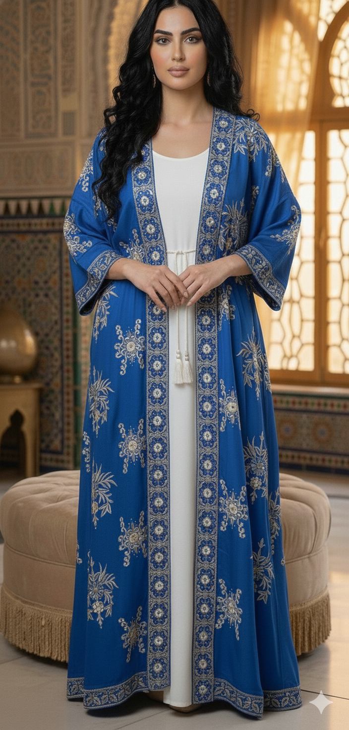 Baroque Embroidered abaya