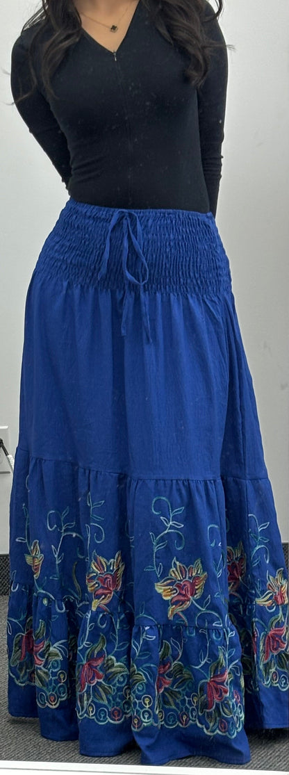 Floral Embroidery Skirt