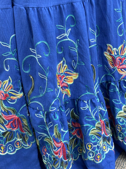 Floral Embroidery Skirt