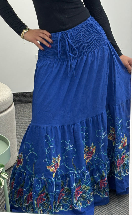 Floral Embroidery Skirt 4017