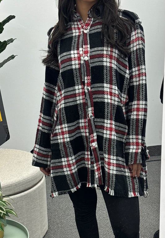 check shirt back belt