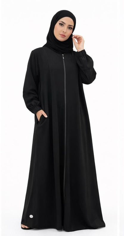 Timeless Zippered Black Abaya