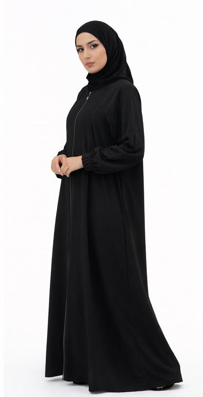 Timeless Zippered Black Abaya