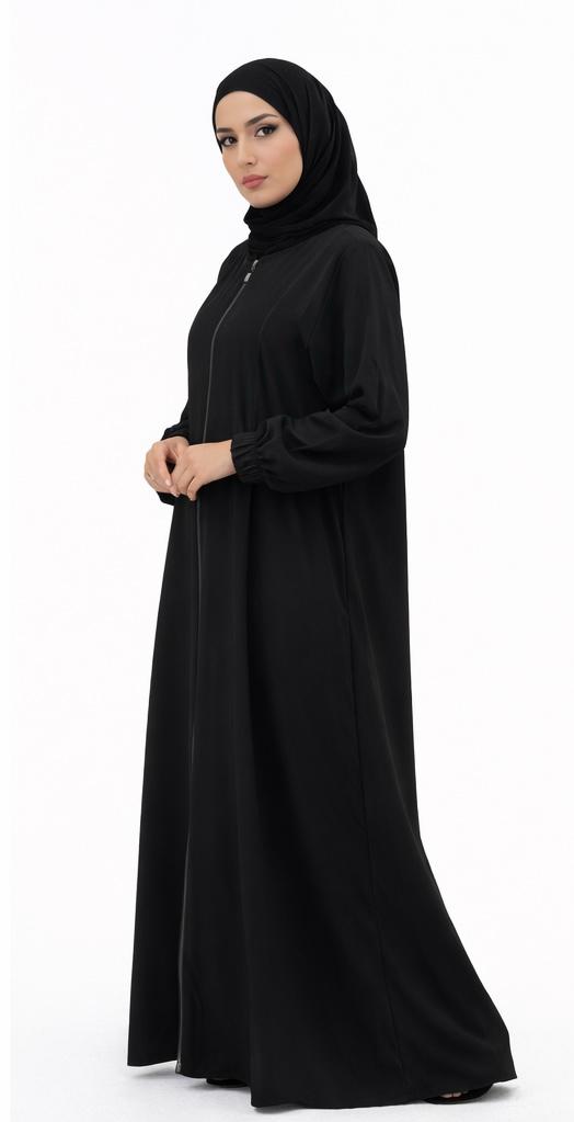 Timeless Zippered Black Abaya