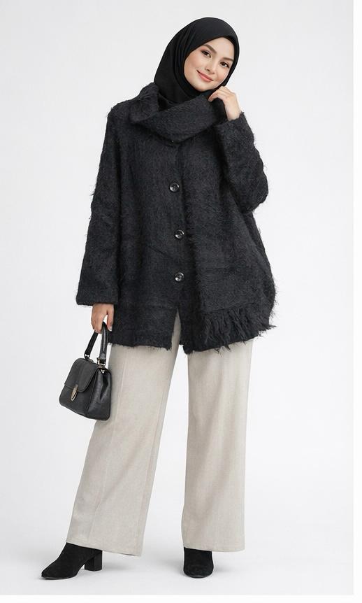 Oversized cowl neckline Cardigan