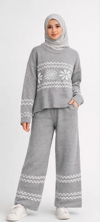 Floral Knit Matching Set