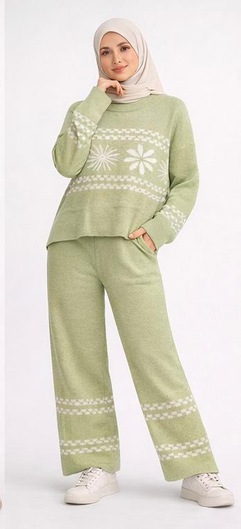 Floral Knit Matching Set