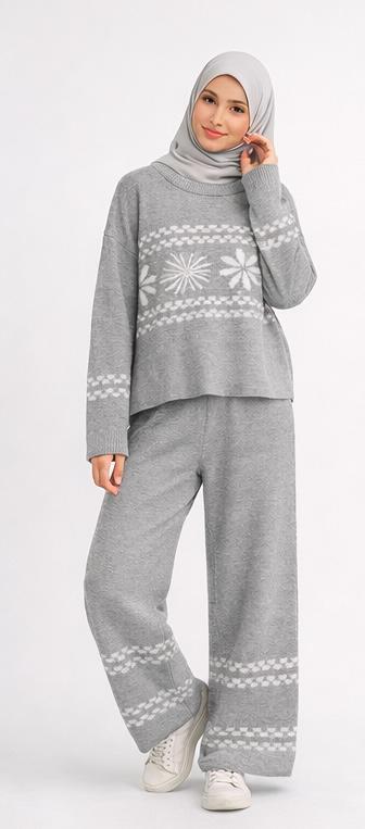 Floral Knit Matching Set