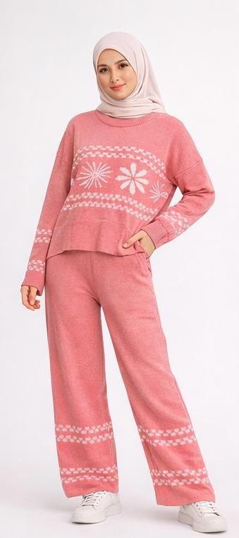 Floral Knit Matching Set