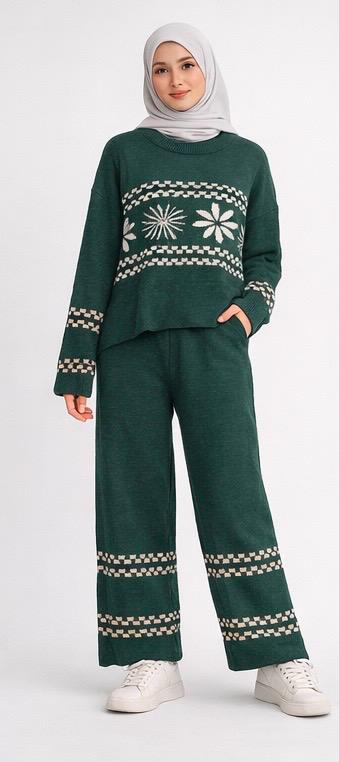 Floral Knit Matching Set