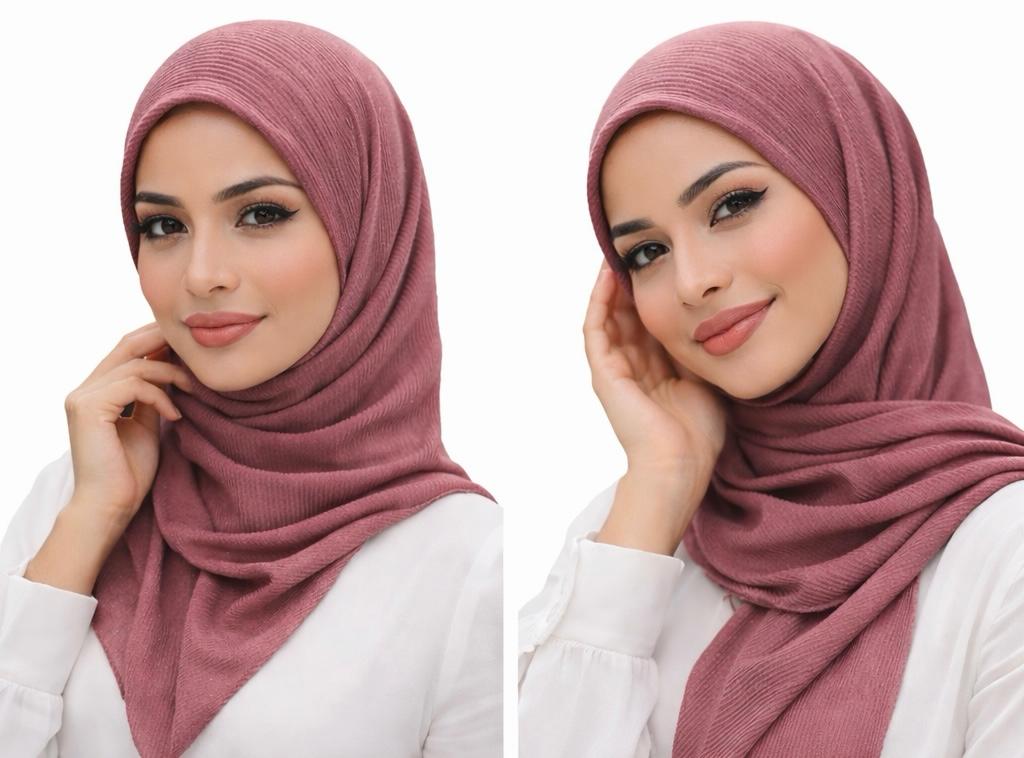 Pleated shimmery Square Hijab