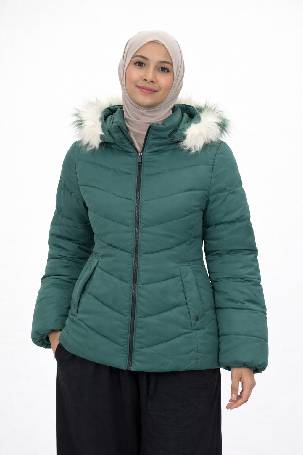 Fur Trim Puffer Jacket