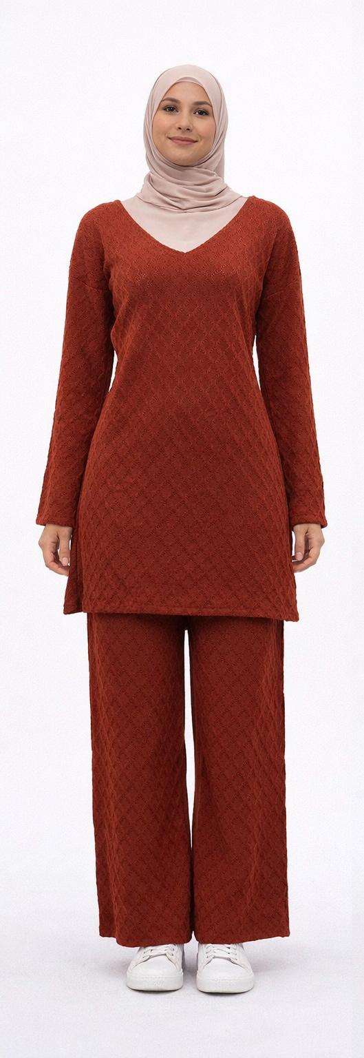 Textured Modest Knit Set