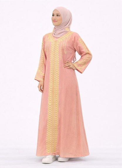 Gold-Embroidered Abaya