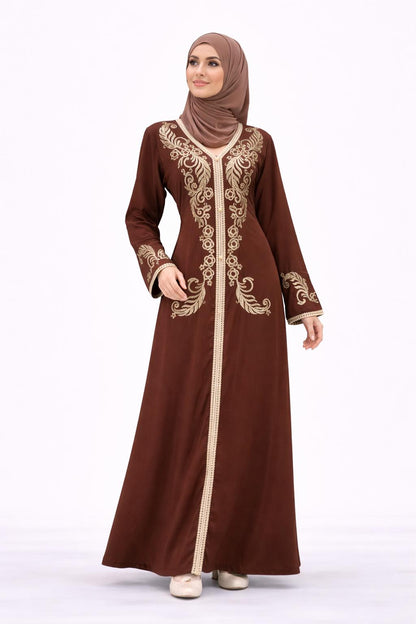 Luxe Front-embroidered Jalabiya