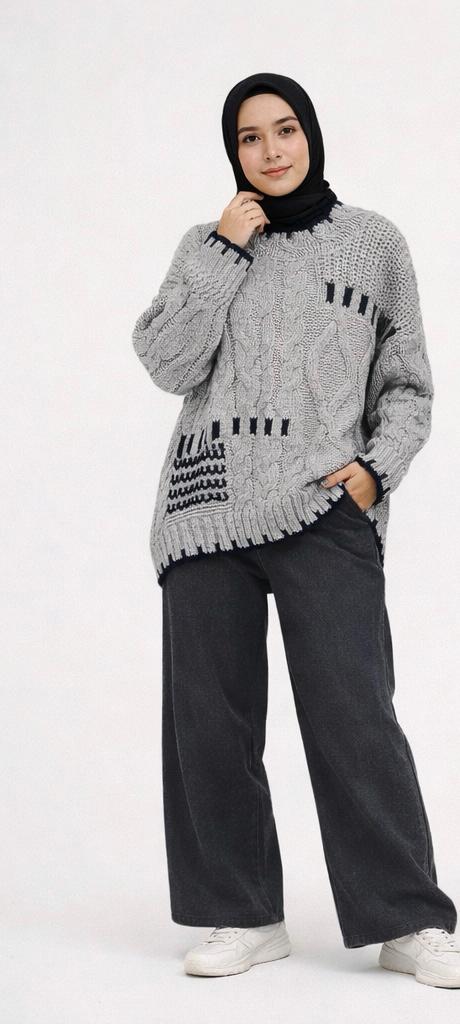 Cable Knit Modest Sweater