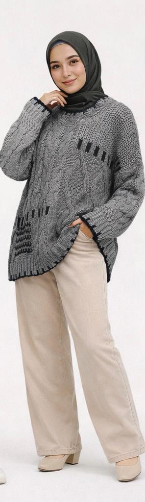 Cable Knit Modest Sweater