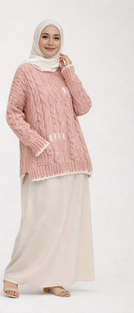 Cable Knit Modest Sweater