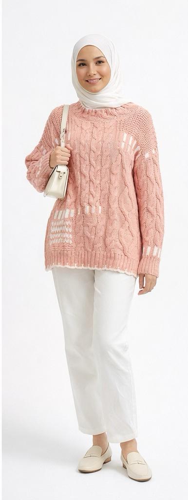 Cable Knit Modest Sweater