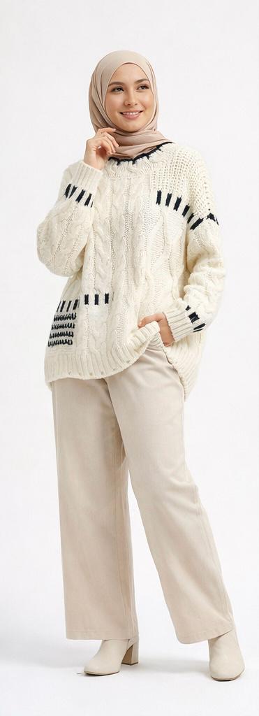 Cable Knit Modest Sweater