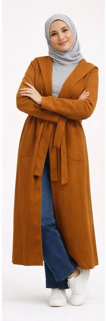Long Belted open Cardigan