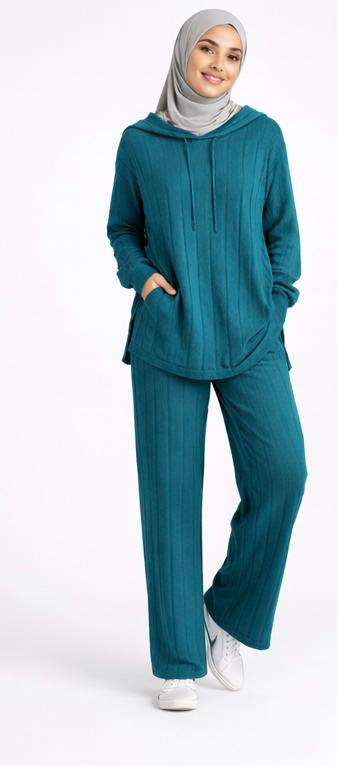 Ribbed hoodie Co-Ord Set