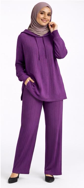 Ribbed hoodie Co-Ord Set