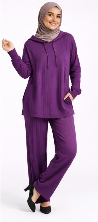 Ribbed hoodie Co-Ord Set