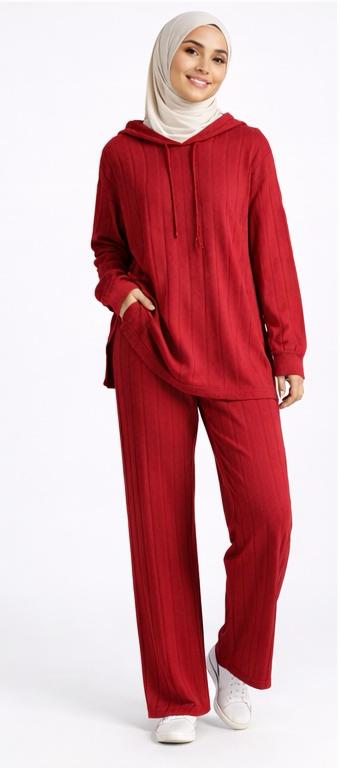 Ribbed hoodie Co-Ord Set