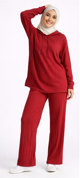 Ribbed hoodie Co-Ord Set