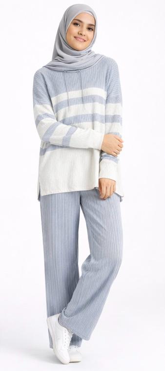 Striped Ribbed Co-Ord Set