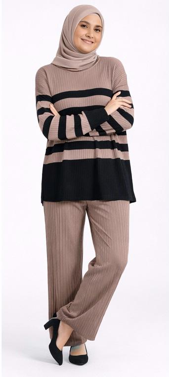 Striped Ribbed Co-Ord Set