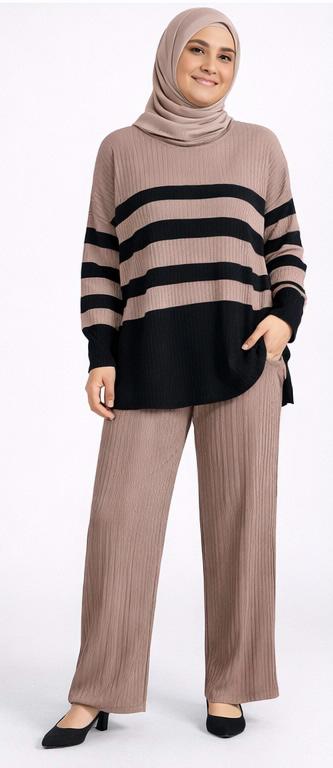 Striped Ribbed Co-Ord Set