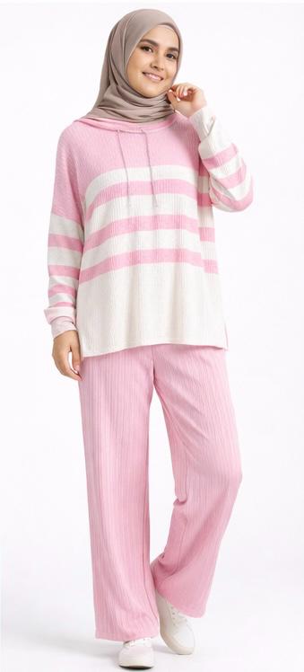 Striped Ribbed Co-Ord Set