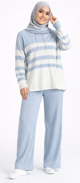 Striped Ribbed Co-Ord Set