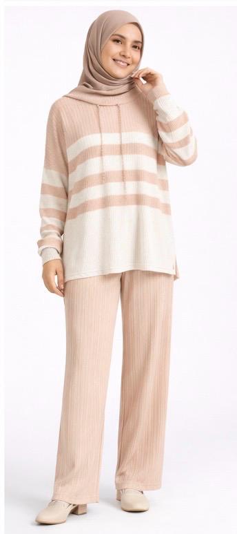 Striped Ribbed Co-Ord Set