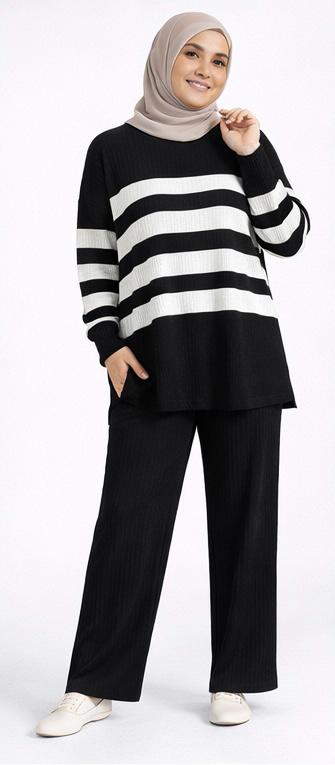 Striped Ribbed Co-Ord Set