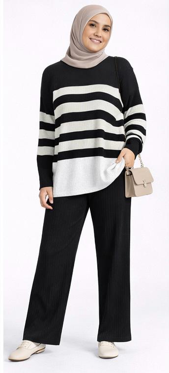 Striped Ribbed Co-Ord Set