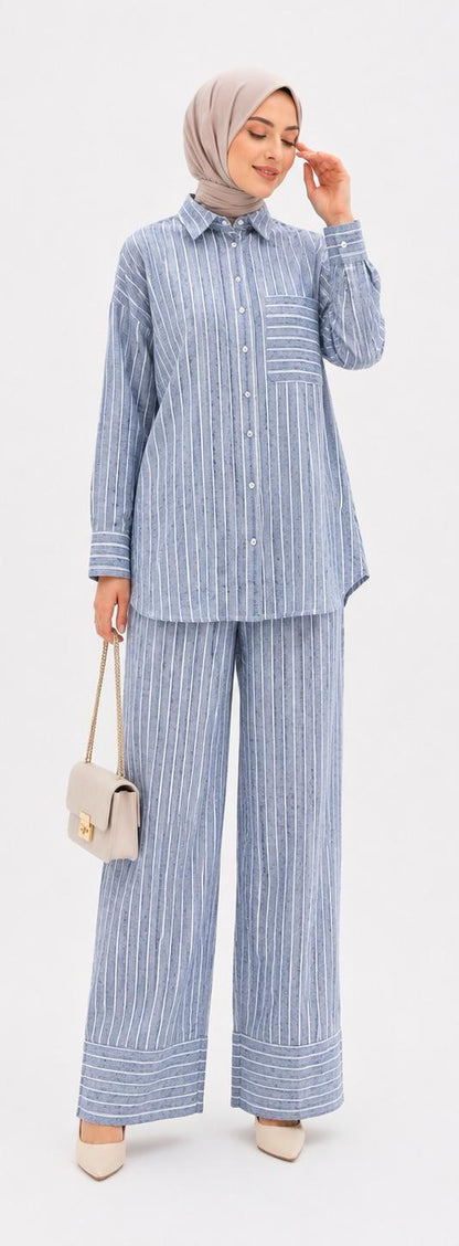 Sage Stripe Set