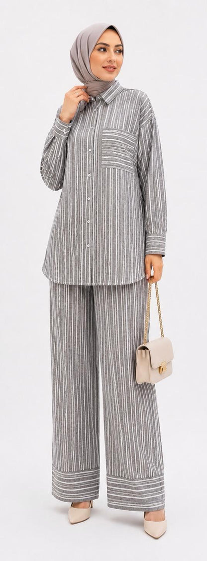 Sage Stripe Set