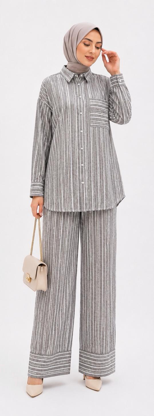 Sage Stripe Set