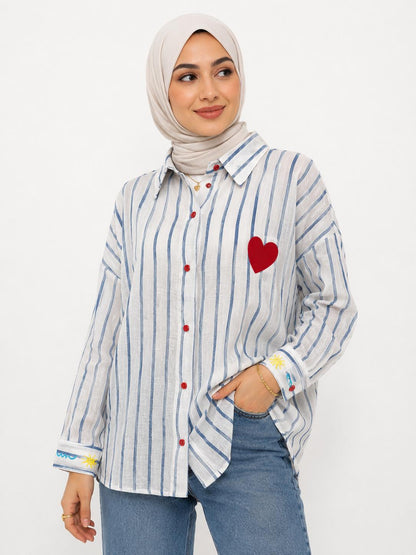 Heartline Striped Shirt