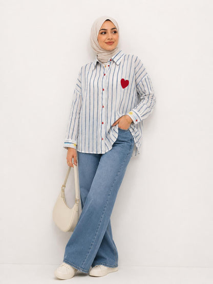 Heartline Striped Shirt