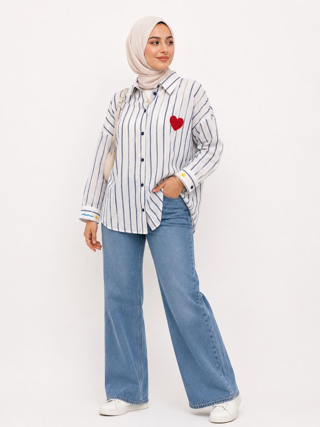 Heartline Striped Shirt