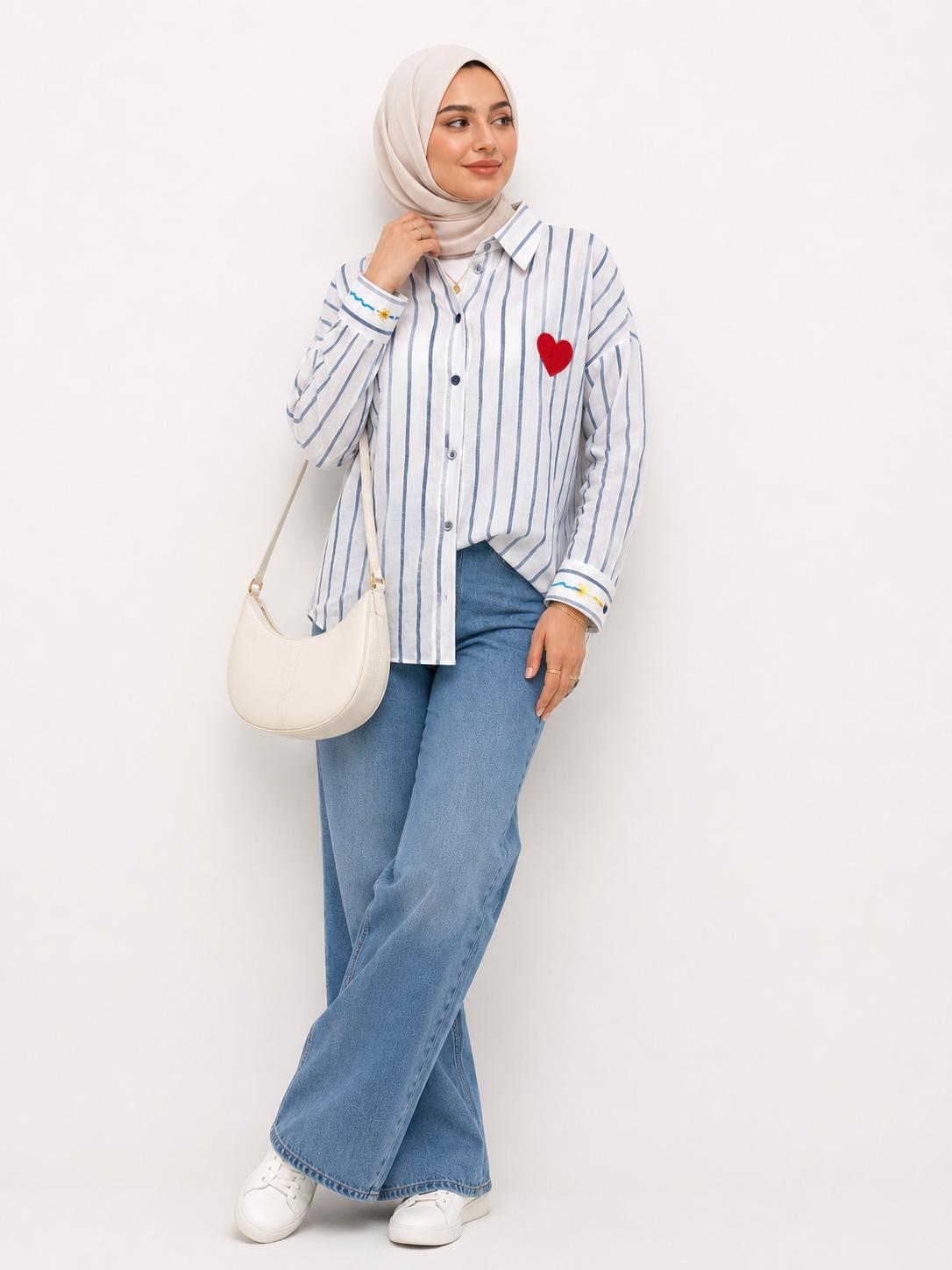 Heartline Striped Shirt