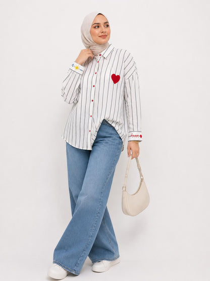 Heartline Striped Shirt