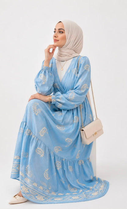Golden petals Maxi dress