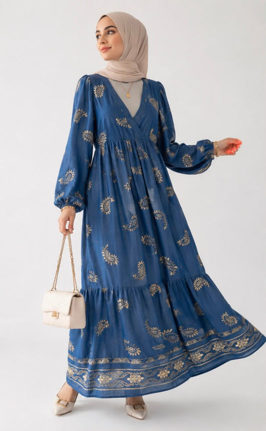 Golden petals Maxi dress